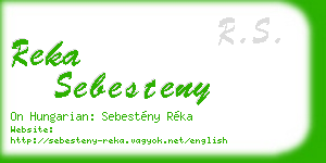 reka sebesteny business card
