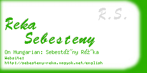 reka sebesteny business card